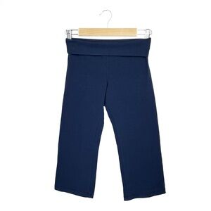 Solow Foldover Crop Legging Girl’s Size Large (14) Navy Blue so low New NWT